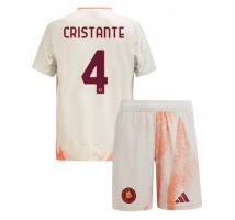AS Roma Bryan Cristante #4 Koszulka Wyjazdowa dzieci 2024-25 Krótki Rękaw (+ krótkie spodenki)